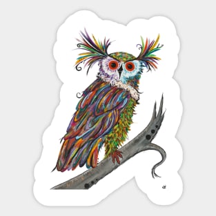 Owl Lovers Hand Painted Adorable Owl Sticker